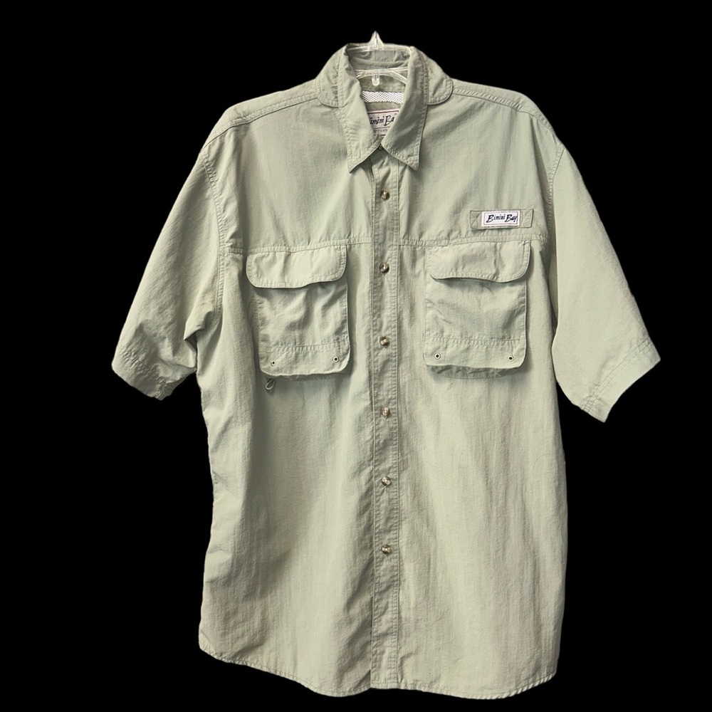 Bimini Bay Outfitters LTD Men’s Short Sleeve Button Down Fishing Shirt Size XL